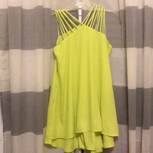 Yellow/lime green dress. NEVER WORN